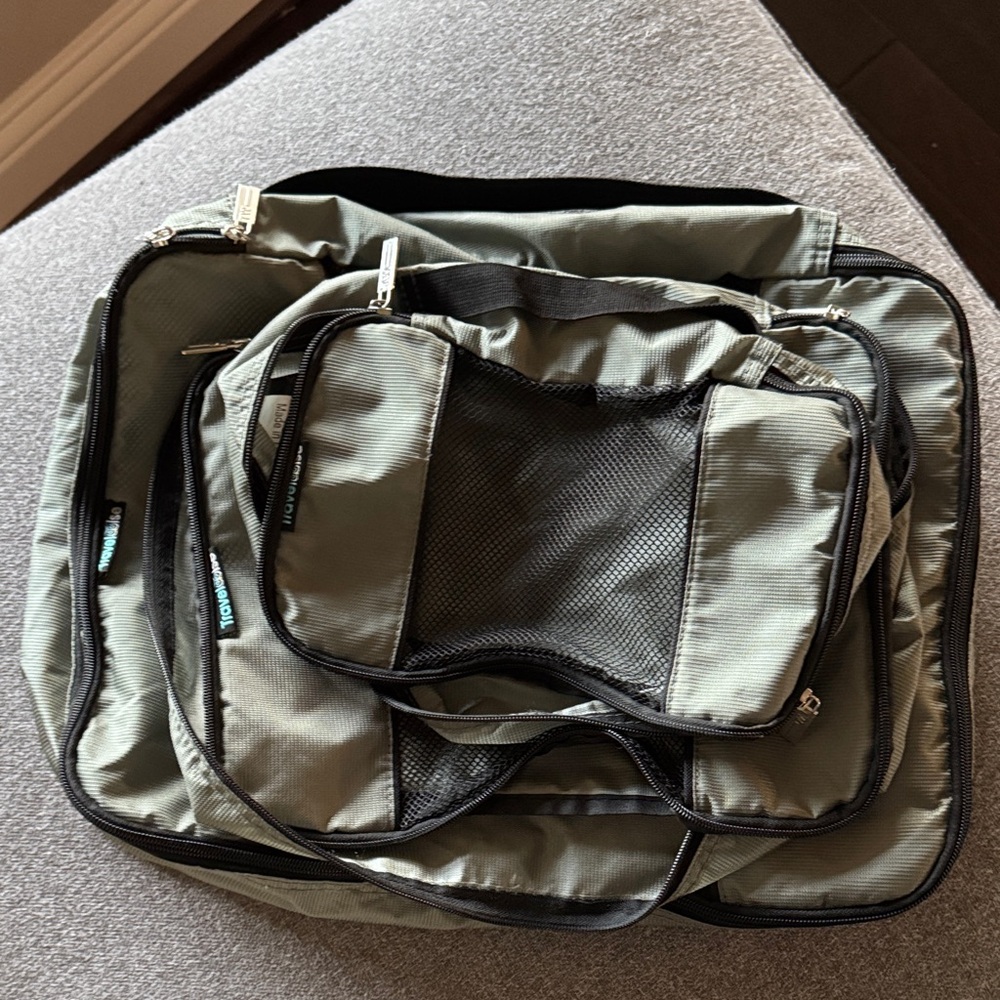 Versatile Black and Gray Travel Bag Set - Picture 7 of 7